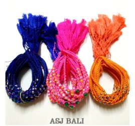 bali friendship hemp bracelets strings three color